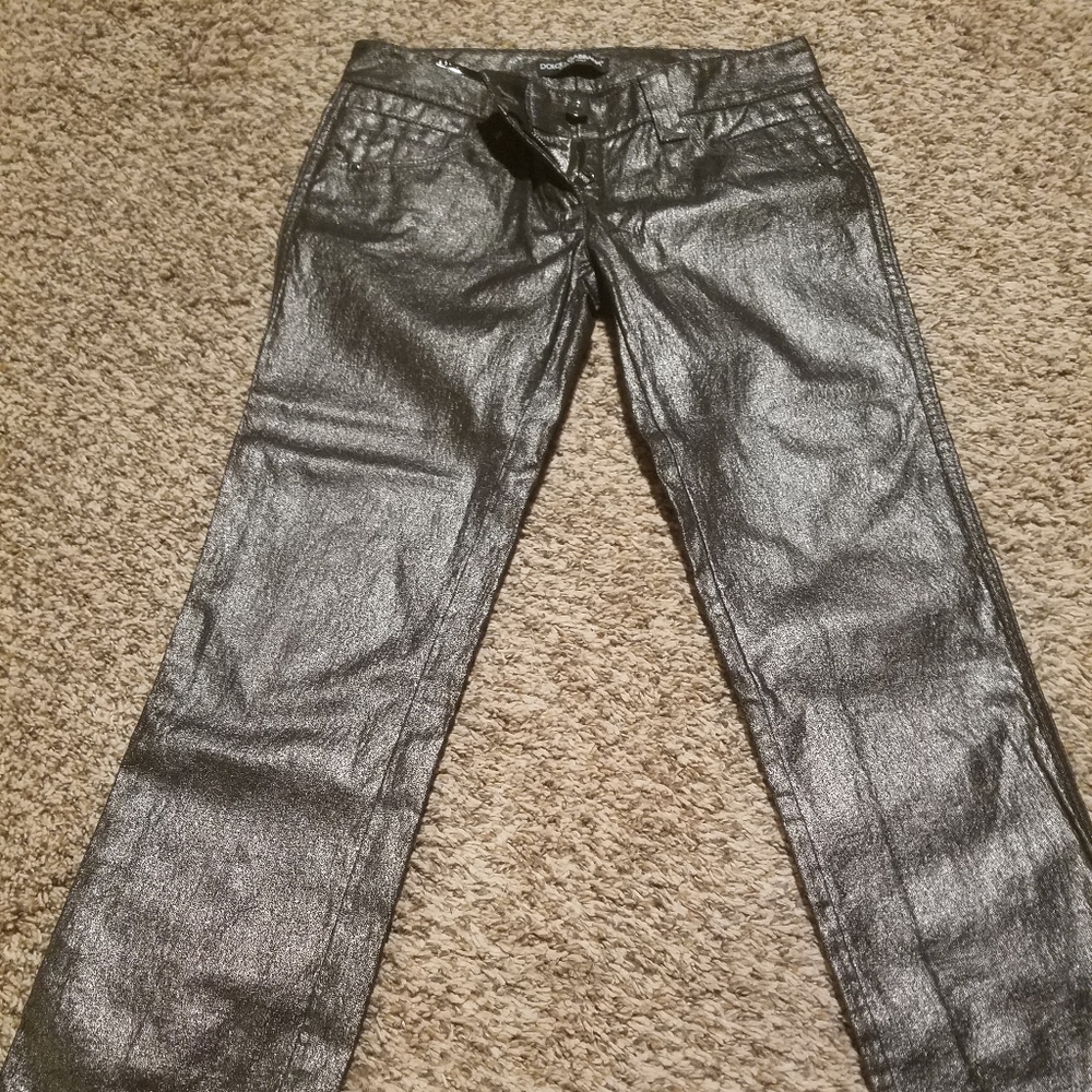Dolce gabbana cropped glitter jeans